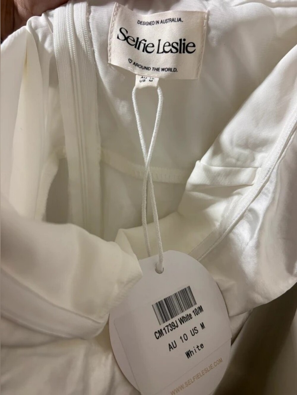 White Satin Cowl Neck Slip Dress - Picture 2 of 4